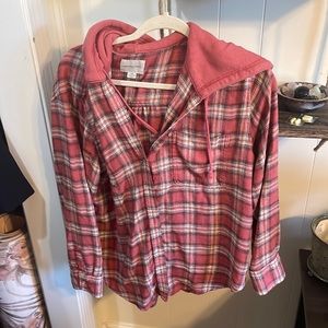 American eagle hooded flannel
